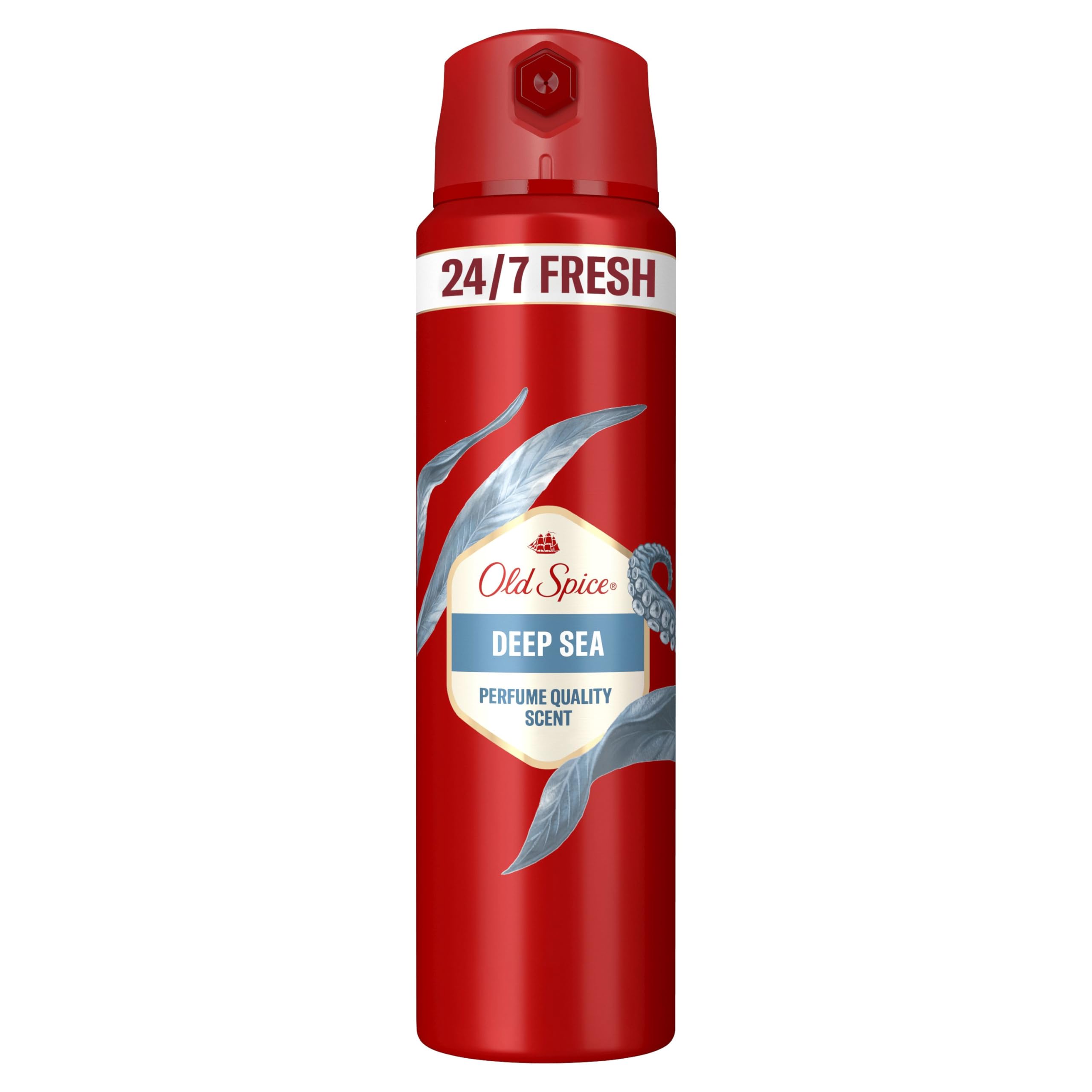 Old Spice Deep Sea Desodorante Corporal En Spray Para Hombres 150 ml, Fresco 24 Horas, Todos Los Días Con Uso Diario, Perfume Duradero, Fragancia Excepcional, Protección Contra El Mal Olor