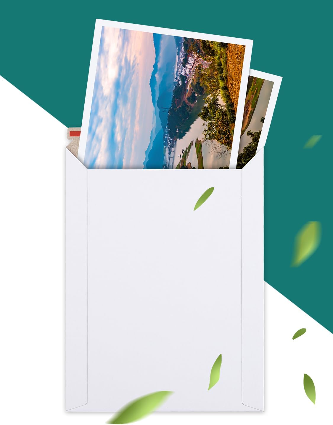 Eupako 100 Pack 6x8 Photo Document Mailer White Stay Flat Self-Seal Cardboard Envelopes for CDs, Pictures, Documents, 6.25 x 8.25 Inches - Image 3