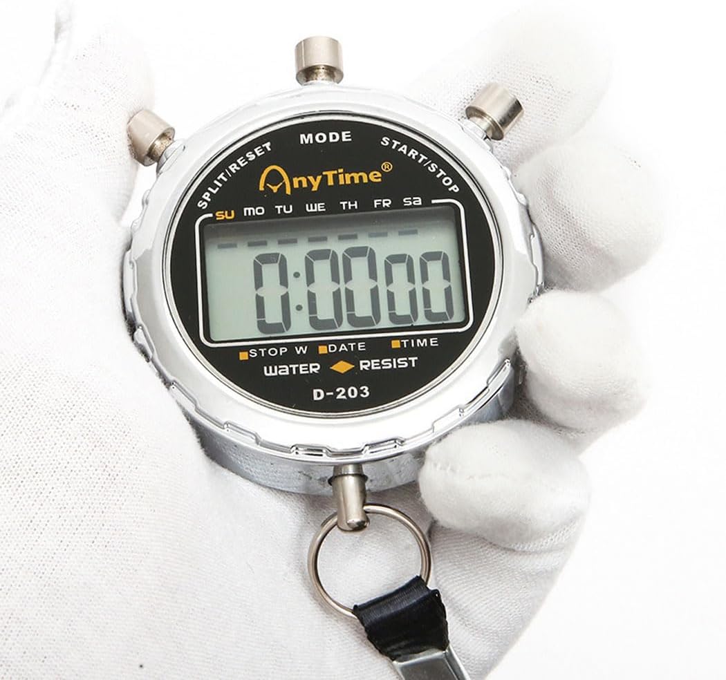 MRTURK REVHQ Stopwatch,1/100th Second Clock Daily Rainproof Digital Timer for Sports Match,Competition,Coach,Referee,Training,Timing