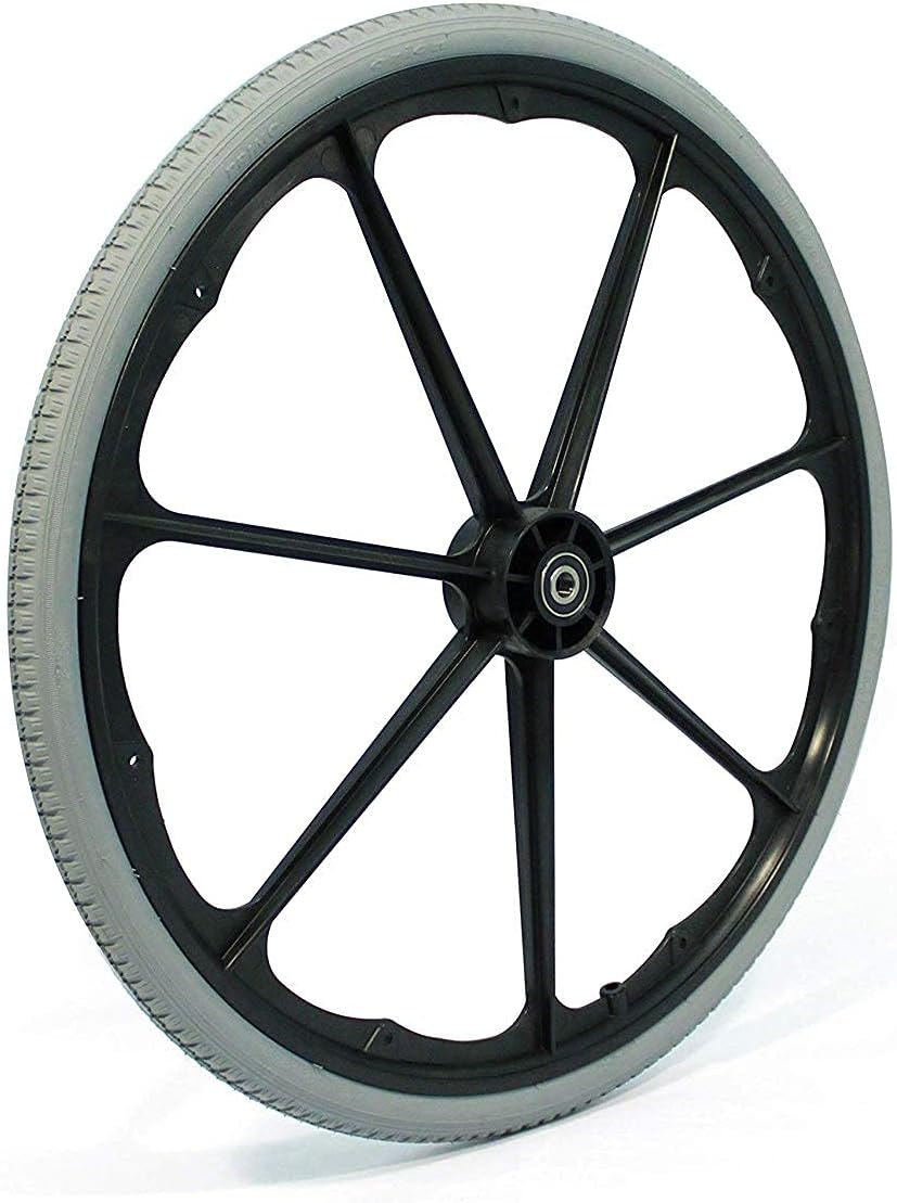 Invacare 1026363 Pneumatic Flat Free Composite Wheelchair Wheel, 24 Inch Diameter