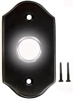 A29 LED Push Button Doorbell, Solid Brass, Oil Rubbed Bronze Finish