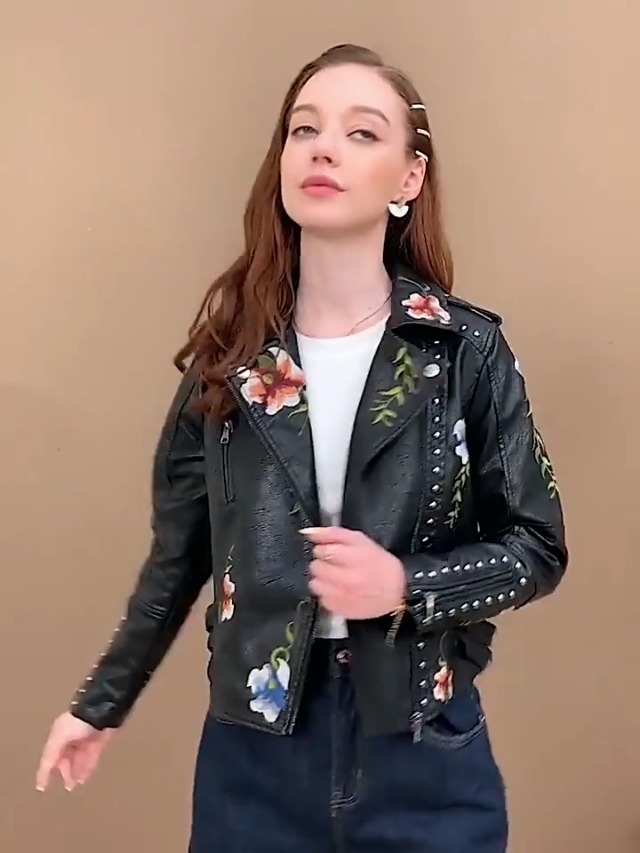 Amazon.com: YILANUOYI Women's Embroidered Studded Faux Leather