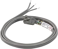 Vista 2 de Certified Appliance Accessories 15-0348 Cable de alimentación de cabeza de enchufe de ángulo recto con conexión a tierra de 15 amperios, 8 pies
