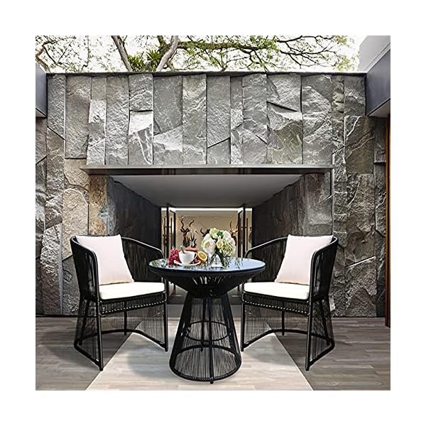 YTBLF 5 Piece Outdoor Garden Furniture Set Patio Rattan Dining Table Chairs Set - Patio Rattan Chair Creative Balcony Tables And Chairs Outdoor Furniture Rattan Tea Table - Image 7
