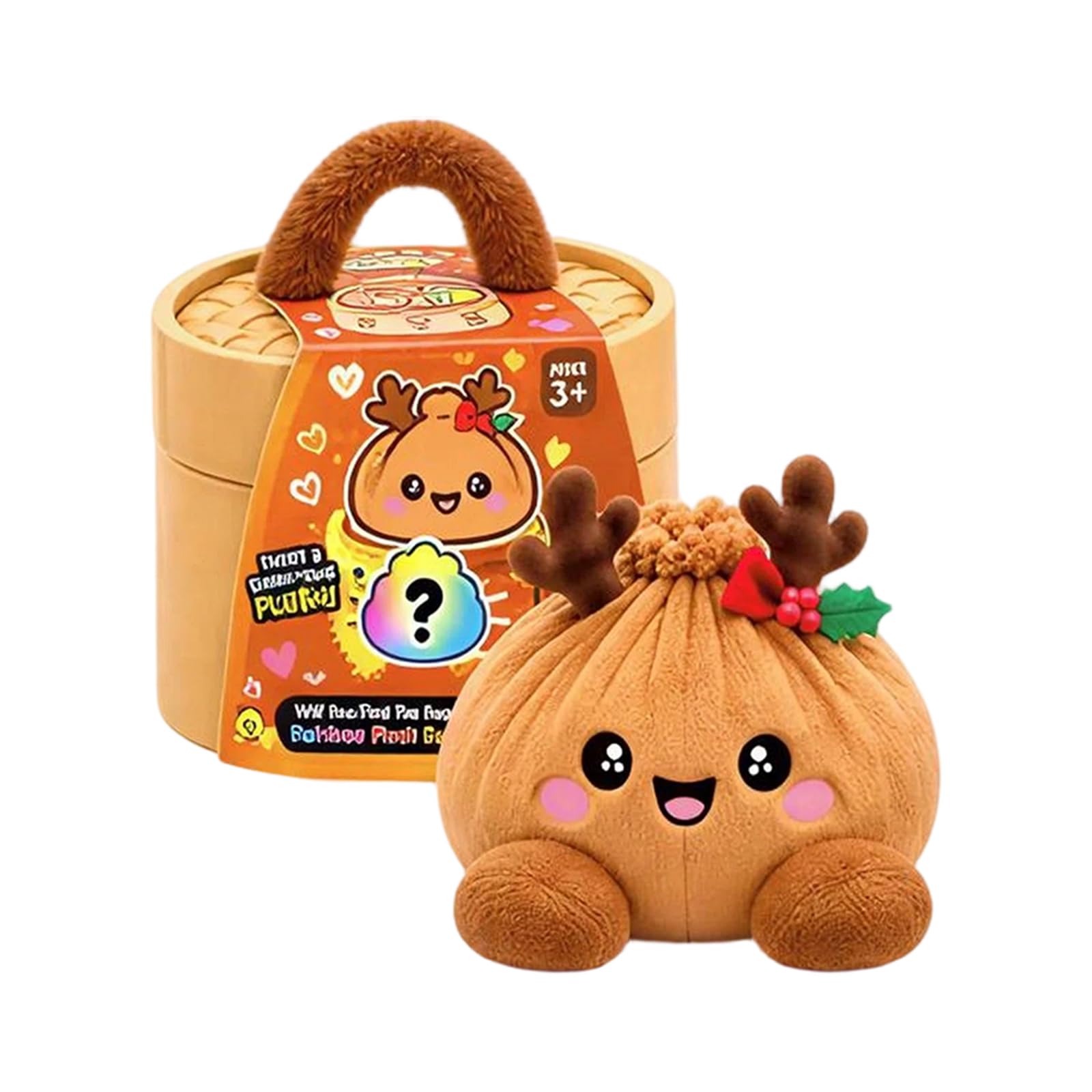 Squishy Dumpling Cute Plush Giant Dumpling Squishy Mystery Dumplings Christmas Halloween Dumplings Squishies Toys Large Rainbow Adult Fidget Buns Blind Box Toys