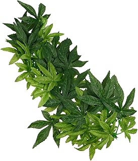 UKCOCO Grandes Plantas De Esconder Répteis Para Habitats De Répteis Decoração De Habitats De Répteis Artificiais Para Plantas De Terrário Rattan Falso Para Plantas De Répteis Para