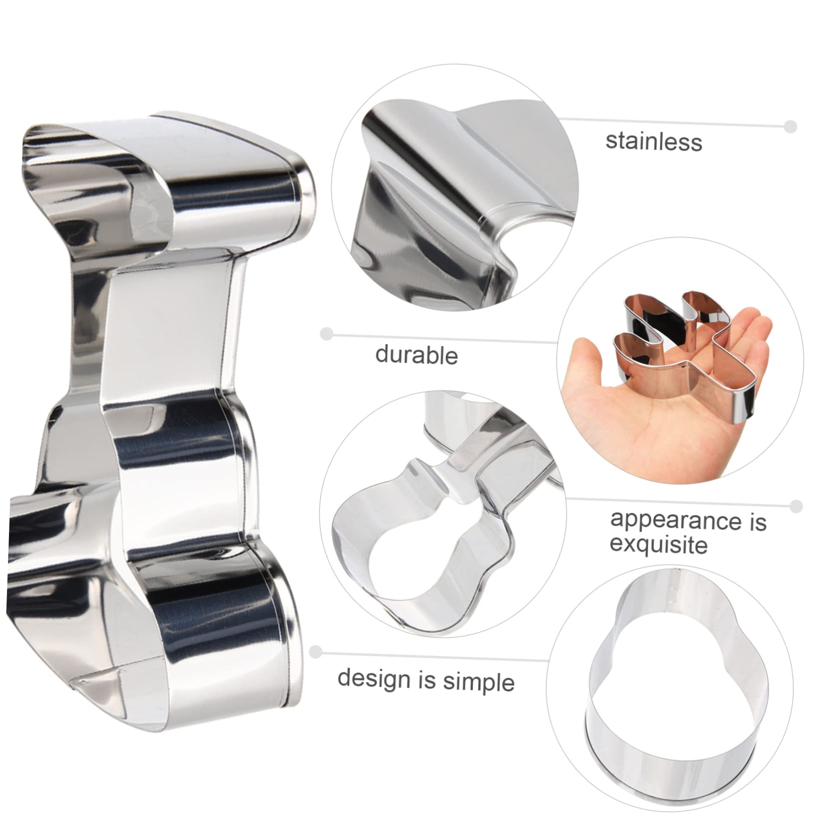 DECHOUS 5 Ensembles Moule À Biscuits Mini Emporte-pièces Décoration Emporte-pièces Pour La Fête Fabricant Coupe-sandwich Tacos Coupe-gâteau Scone Acier Inoxydable 6 Pièces * 5