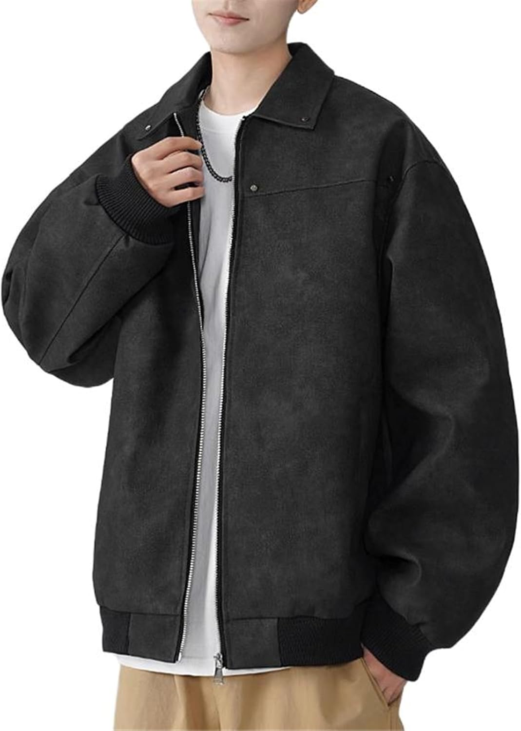 GUOYUXIAO Men's Jacket Male's Spring Casual Pocket Coat