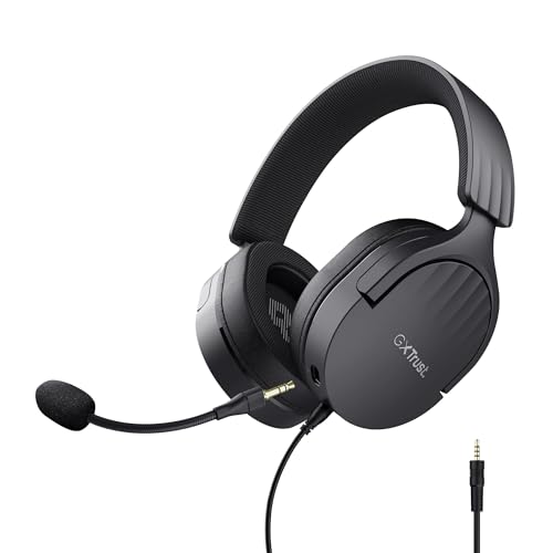 Trust Gaming GXT 489 Fayzo Cuffie Gaming per PC, PS5, PS4, Xbox Series X|S, Switch, Mobile, Jack Audio 3.5 mm, 85% Plastica Riciclata, Over-Ear Cuffie con Microfono Noise Cancelling - Nero