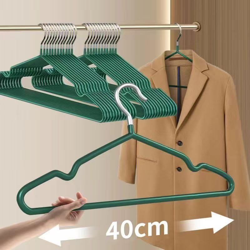 Image of 12 PCS Stainless Steel Clothes Hangers, Non Slip Premium Wardrobe Hangers for Wardrobe Closet Organizer, Garment Storage Hanger for Saree, Shirts & Dresses