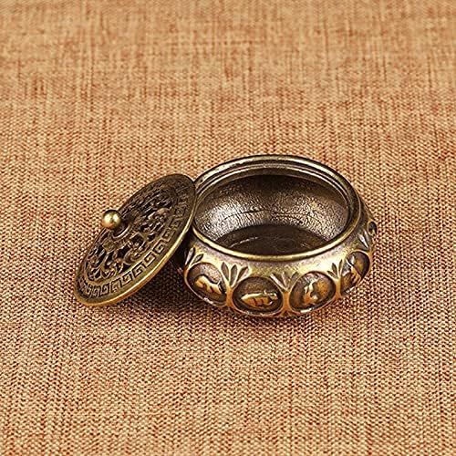 Miniatura 3 de Mini Copper Antique Bronze Chinese 12 Animals Incense Burner Decorations Pure Copper Hollow Home Censer Sandalwood Censer Holder - huMiniCop#224582