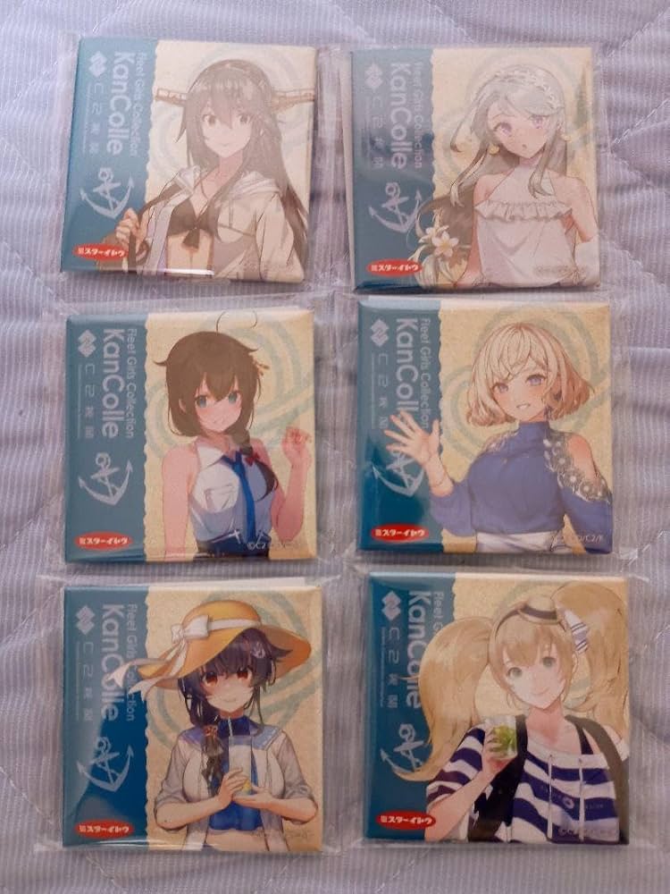 Amazon.co.jp: 艦これローソンコラボ缶バッジ 榛名 狭霧 時雨