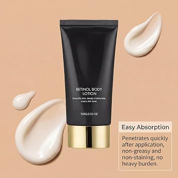 2026 New Upgrade Moisturizing Retinol Lotion,Retinol Body Lotion, Firming Body Cream for Crepey Skin Lotion for Neck All Body Skin 100g