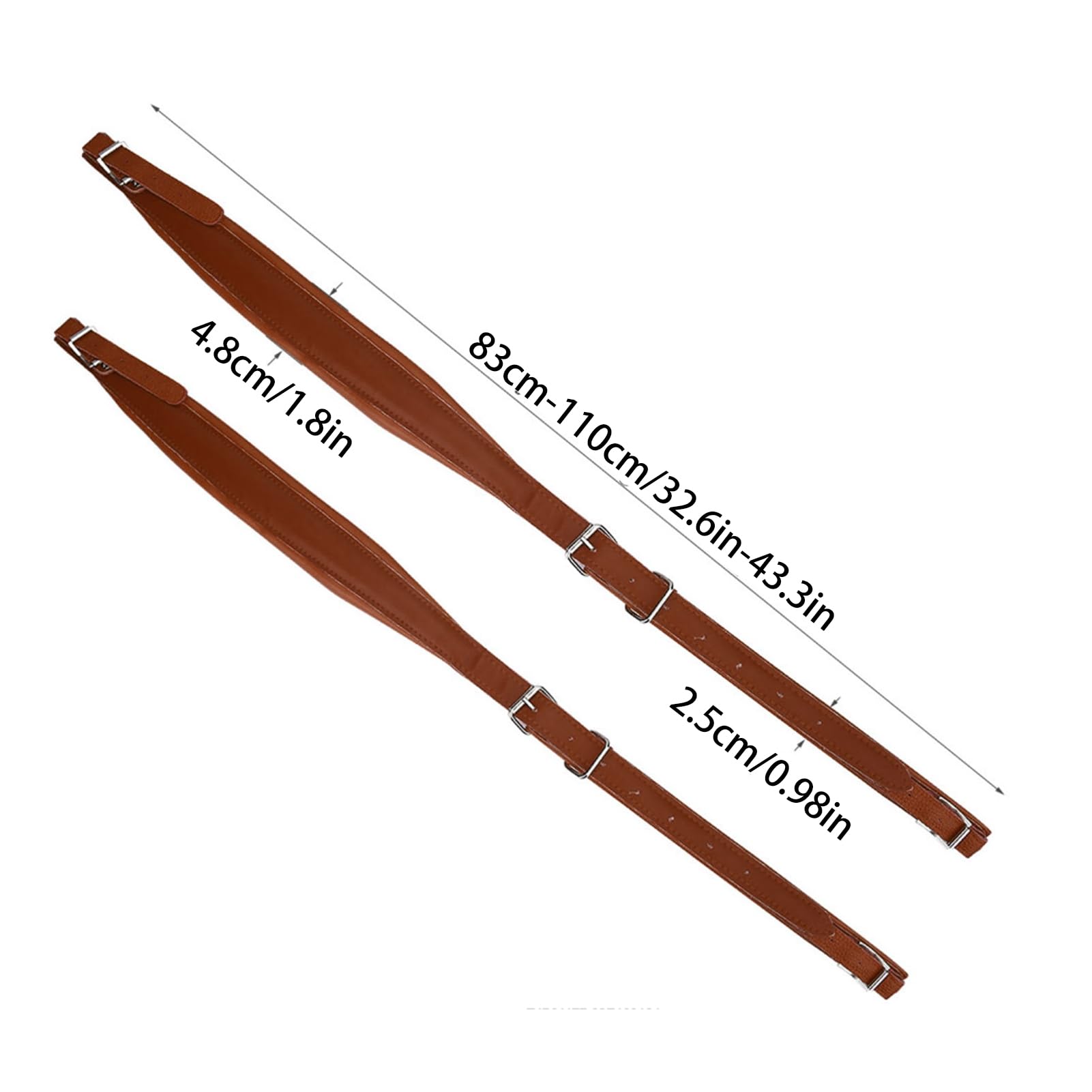 Akkordeon Gurte, Verstellbare PU Leder Akkordeonriemen, Schultergurte Für 16–120 Bass, Musikinstrument-Zubehör (Kaffee)