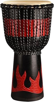 BMOZRM Djembe Hand Carved Dalbucca African Drum Percussion Djembe Drum 10-12 Inch Professional Black Walnut Hand Drum Adult Professional 10-inch