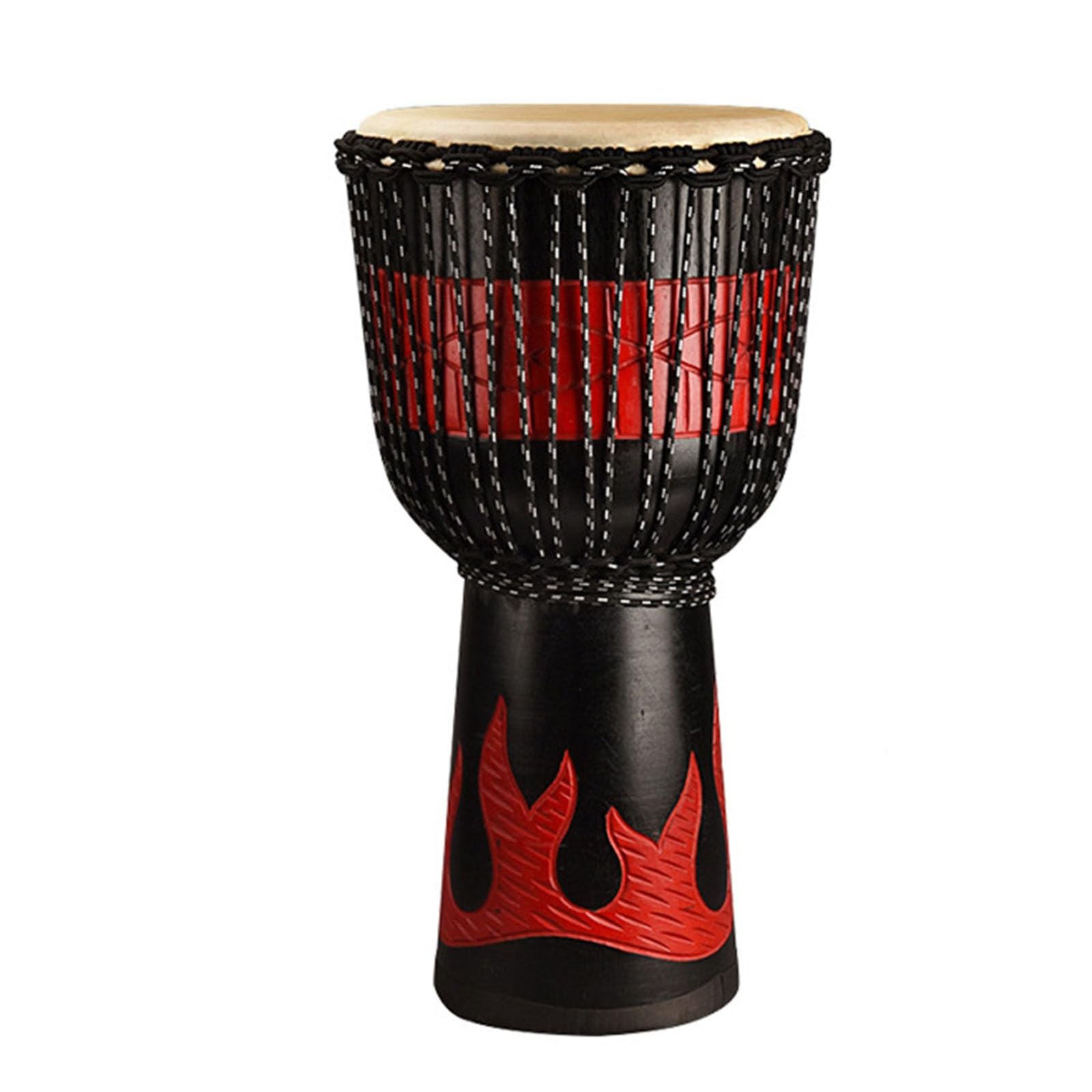 10/12 Pouces Djembe Tambour Fait à la Main Djembe Drum, Tête de Tambour en Peau de Chèvre Hand Drum pour Les Festivals de Musique, Réunions de Famille, Mariage(Professional 12-inch)
