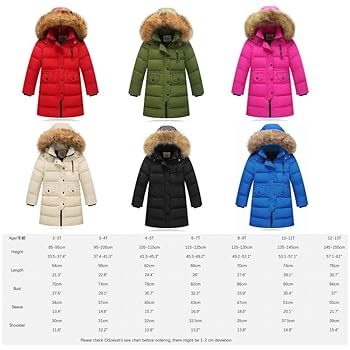 Manteau D'hiver Long Rembourré Coupe-vent Chaud En Duvet Pour Enfants