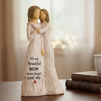 NAN ZAI NAN FANG Mother Daughter Figurine Gifts for Mom from Daughter | 5.5"Resin Sculpted Hand-Painted Figure Birthday Mothers Day Thanksgiving Christmas Gift for Moms Mother-in-Law