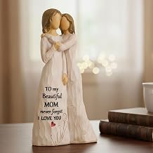 NAN ZAI NAN FANG Mother Daughter Figurine Gifts for Mom from Daughter 5.5" Resin Sculpted Hand-Painted Figure Birthday Mothers Day Thanksgiving for Moms Mother-in-Law
