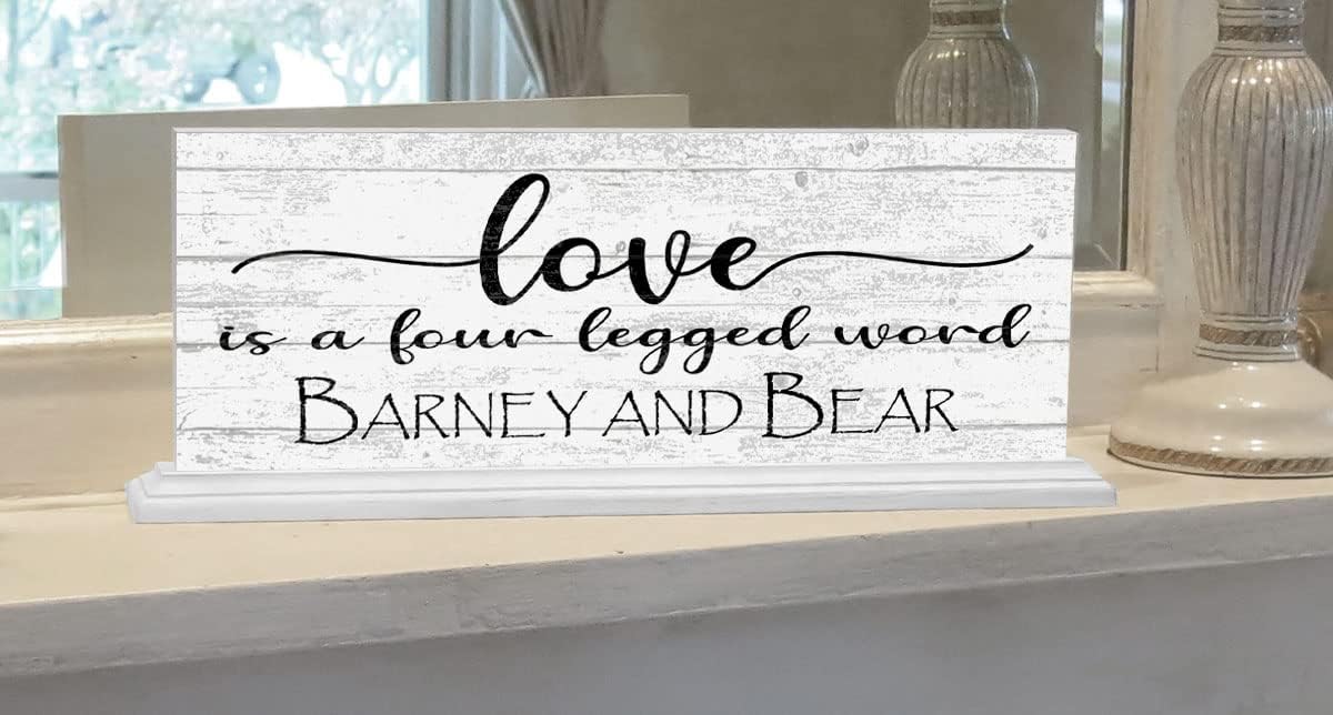 Custom Dog or Cat Family Sign Love Is A Four Letter Word Home Decor With Pet Names