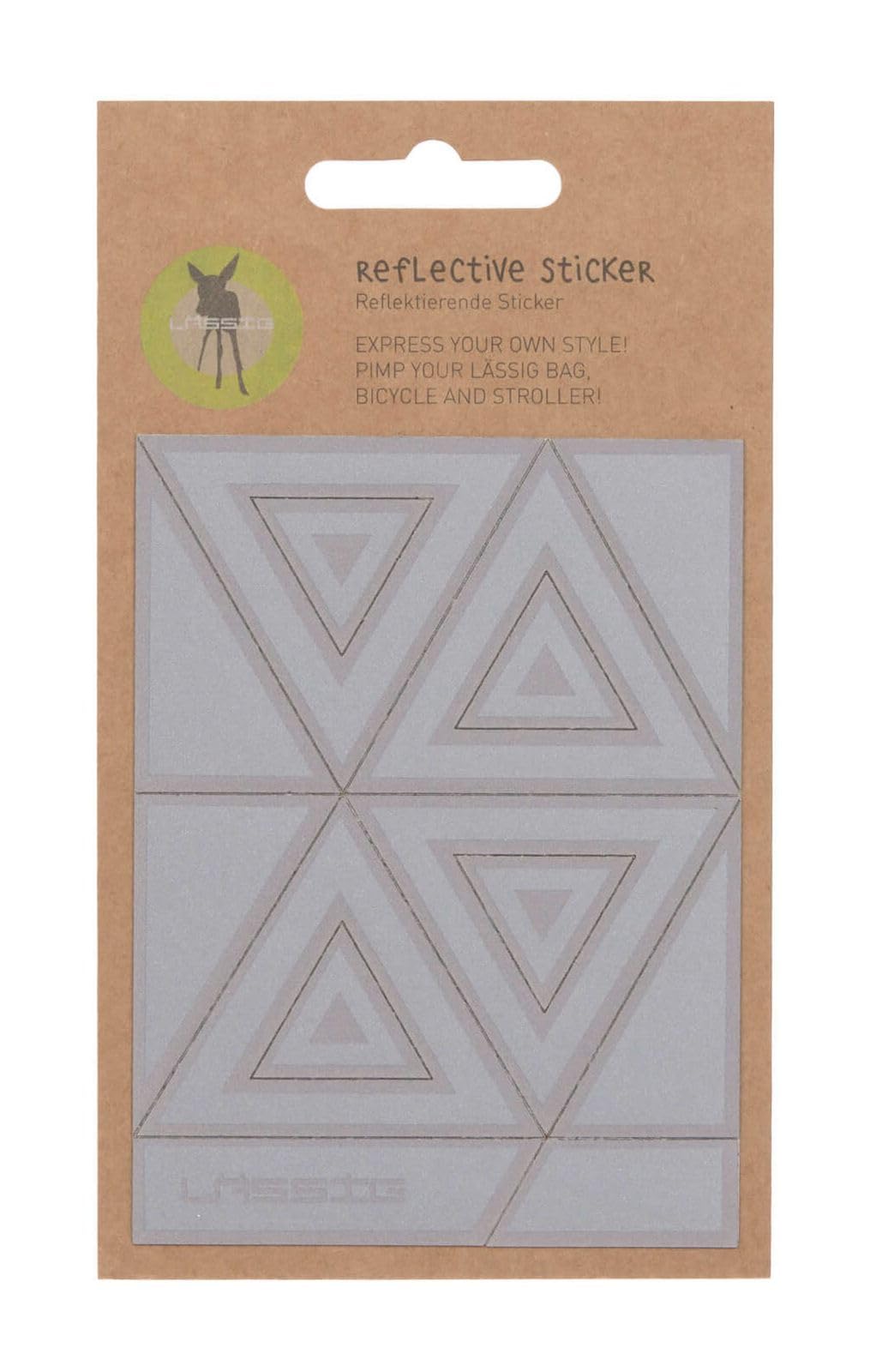 LÄSSIG Reflective Sticker Bag Pram Self-Adhesive Sticker - Your Bag/Reflective Sticker Triangle