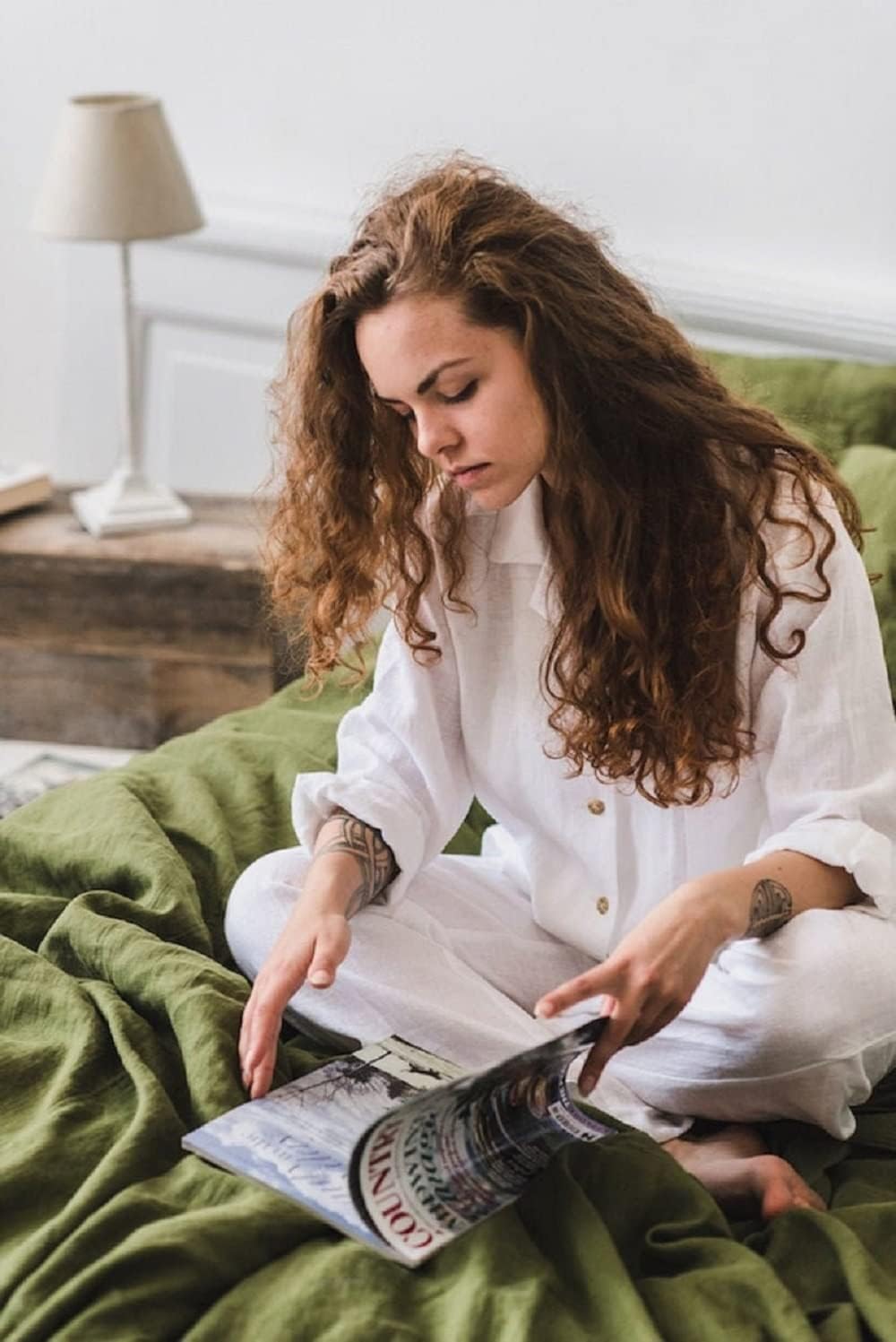 Cotton Moss Green Duvet Cover Boho Duvet Cover Stonewashed Cotton Bedding Soft Linen Full Queen King Cotton Bedding Euro Custom Cotton Duvet (Twin)