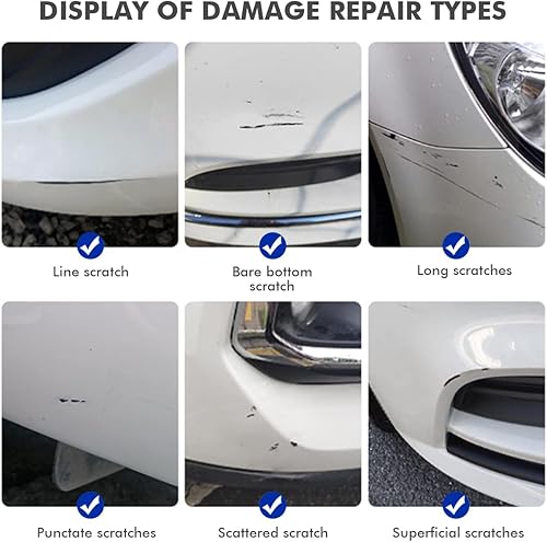 Miniatura 2 de Pintura de retoque para autos, kit de reparación de arañazos para varias pinturas de retoque automotriz con lápiz de recubrimiento de barniz (rojo)