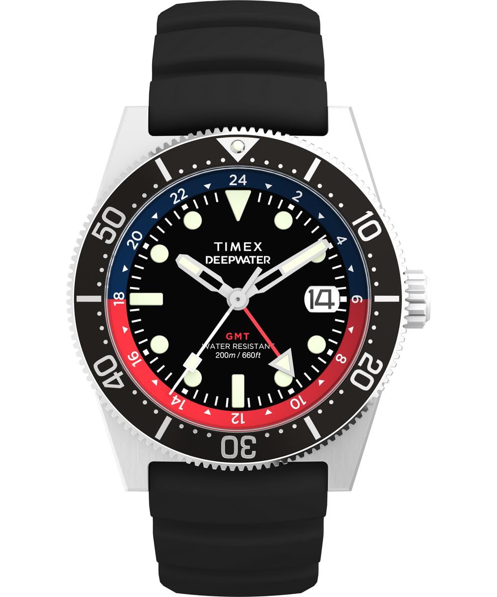 Timex Men's Analogue Quartz Watch with a Rubber Strap Deep Water Reef
