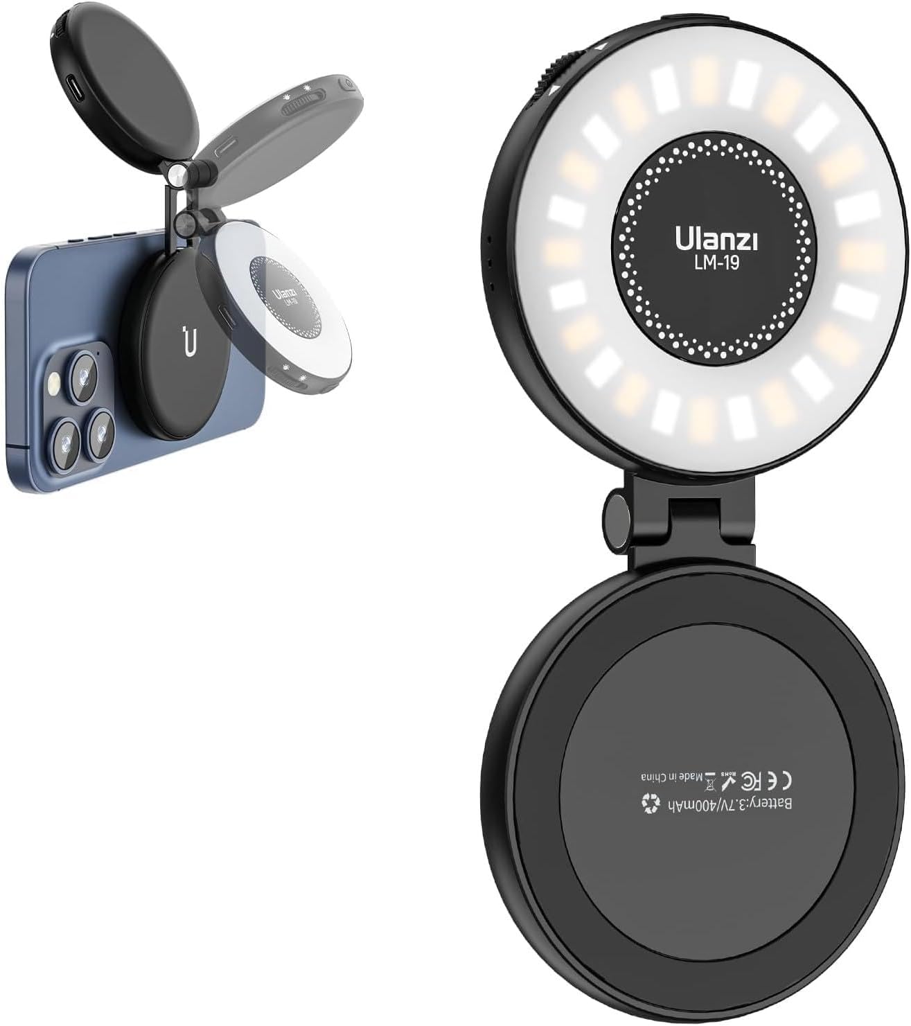 ULANZI TT88 Magnetic Tripod for iPhone with Magnetic Selfie Light