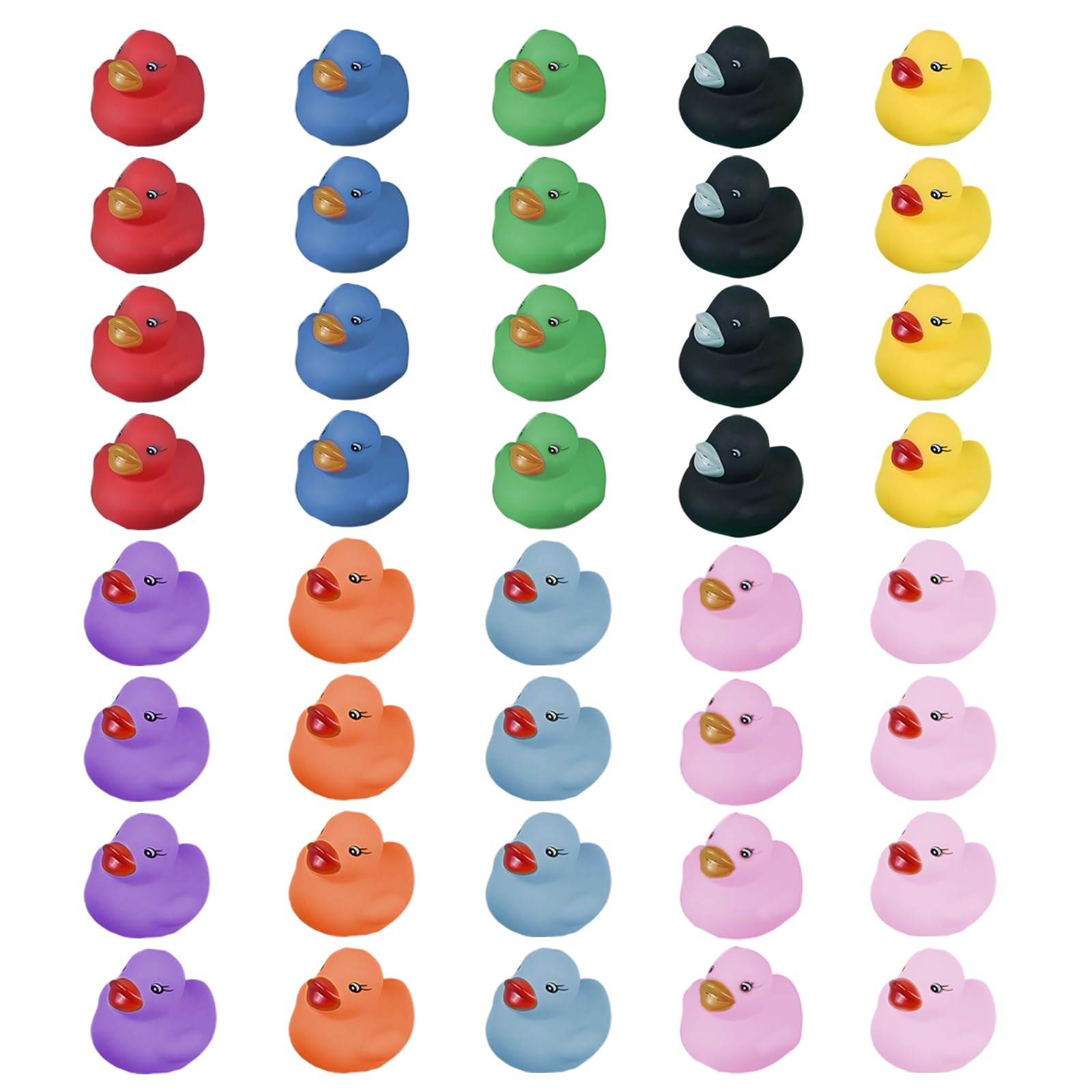40pcs Bath Ducks, Rubber Ducks Multipack, Small Rubber, Mini Bath Time Toys, Squeaking Floating Bath Toys For Kids