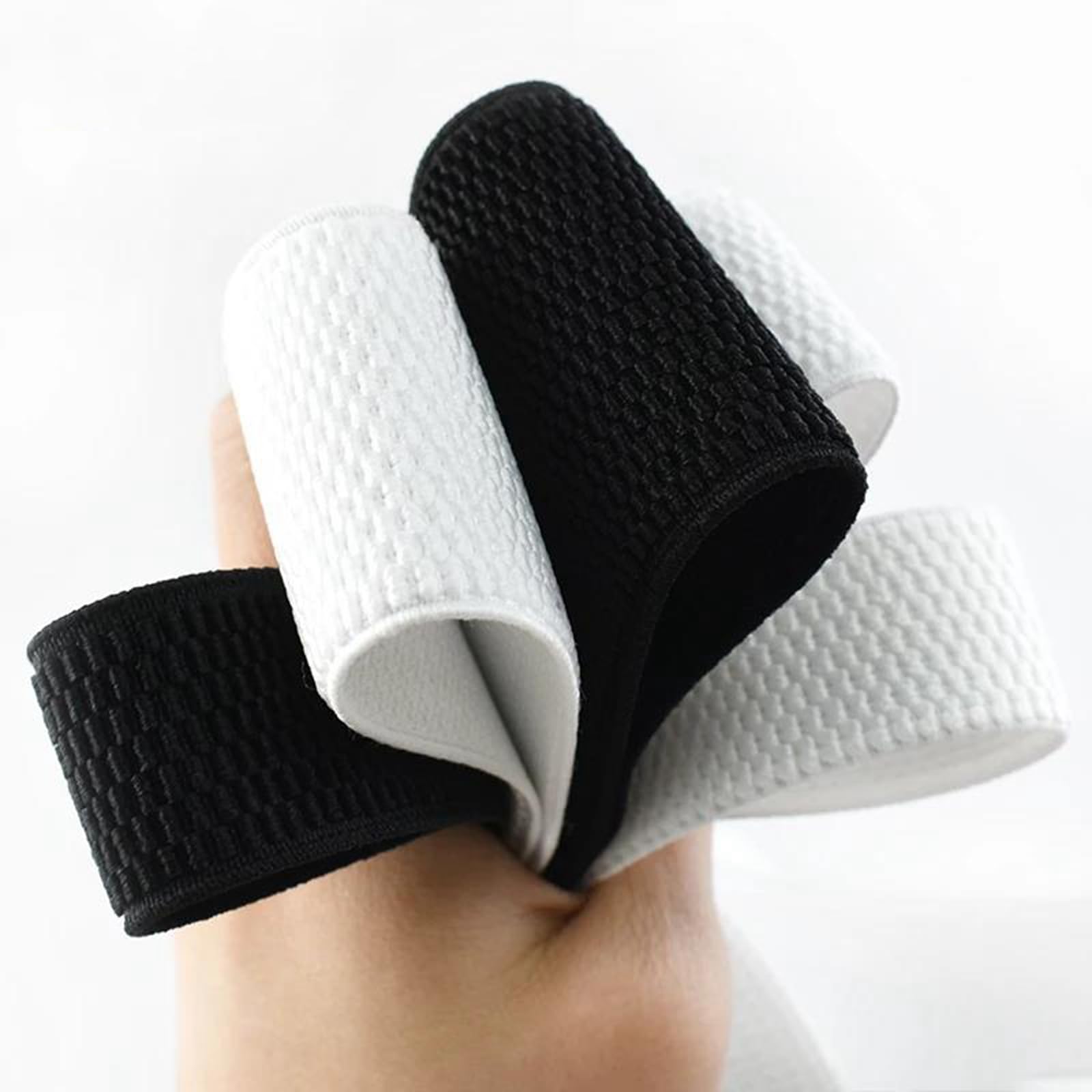 Nastro Elastico in Poliestere da 5 Metri – 25–100 mm, Elastico per Jeans, Cinture, Abbigliamento e Cucito Creativo,Bianco,100 mm