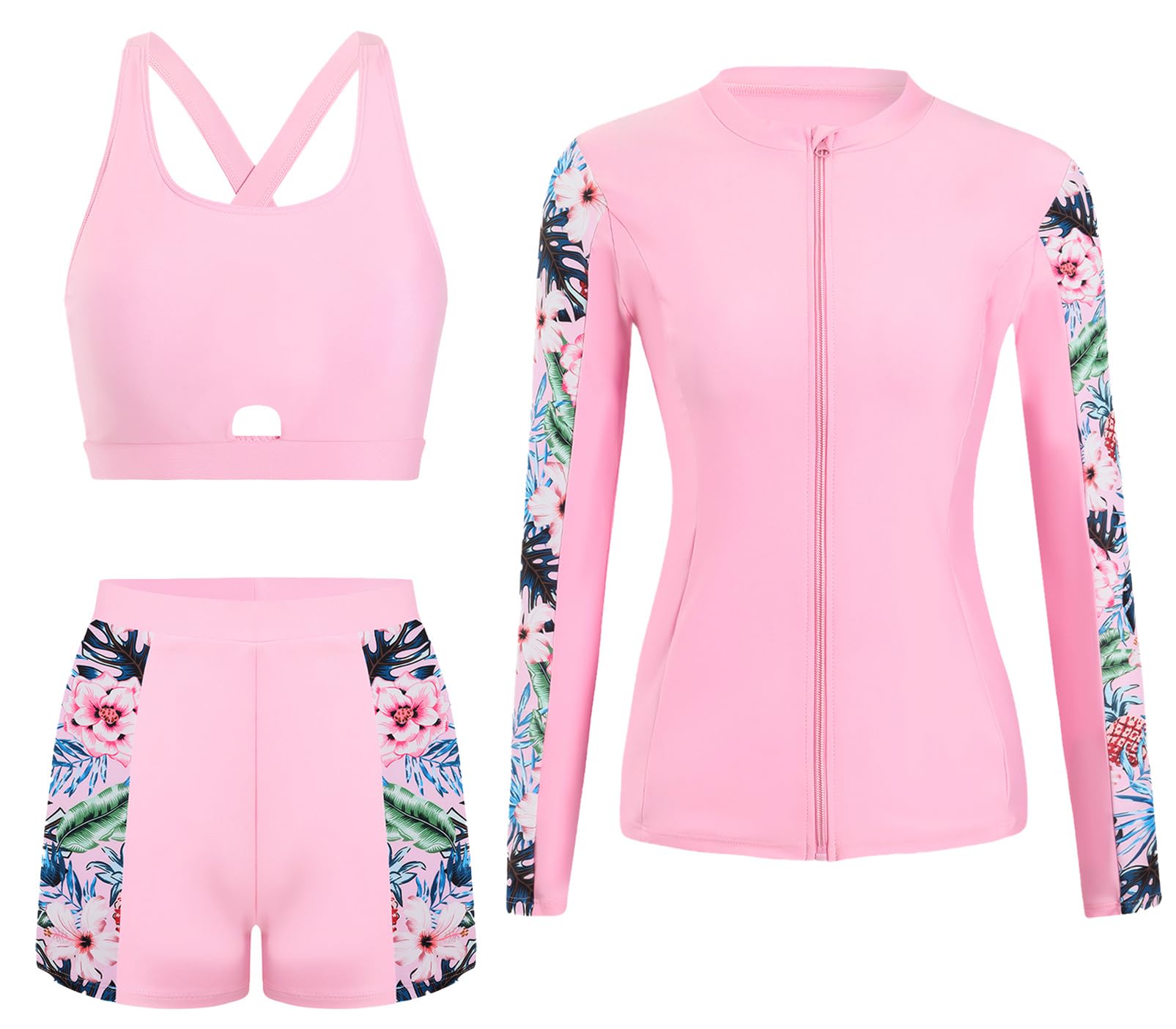 Séchage rapide pour ce tankini 3 pièces protégeant la peau