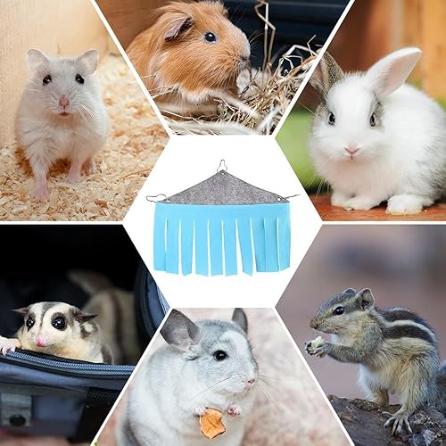 Miniatura 9 de MiOYOOW Hamaca para tienda de campaña de hámster tienda de campaña transpirable para animales pequeños jaula de juguete ajustable para conejillos de