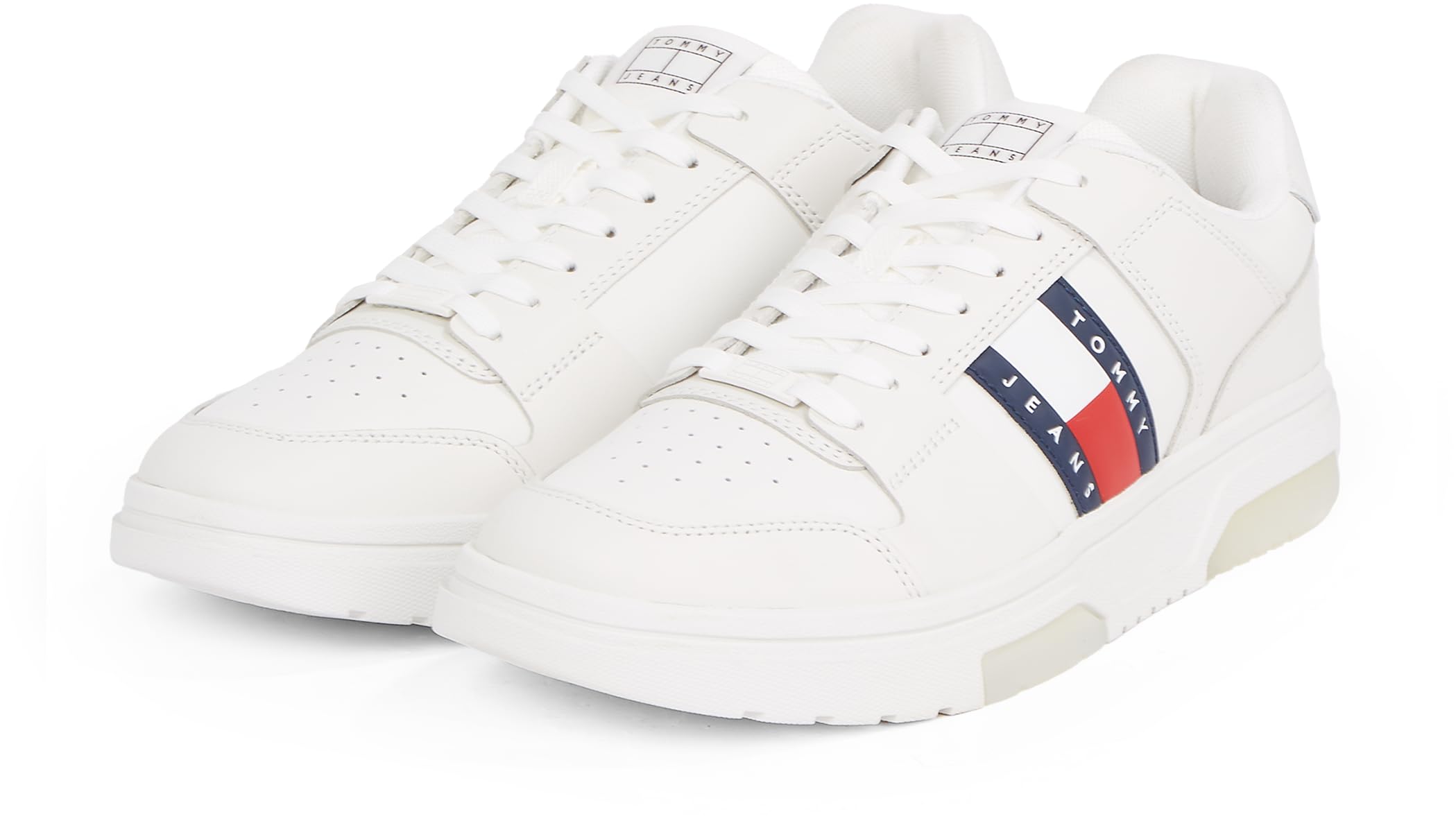 Tommy Jeans Uomo Sneakers Profilo Basso Brooklyn Essential in Pelle