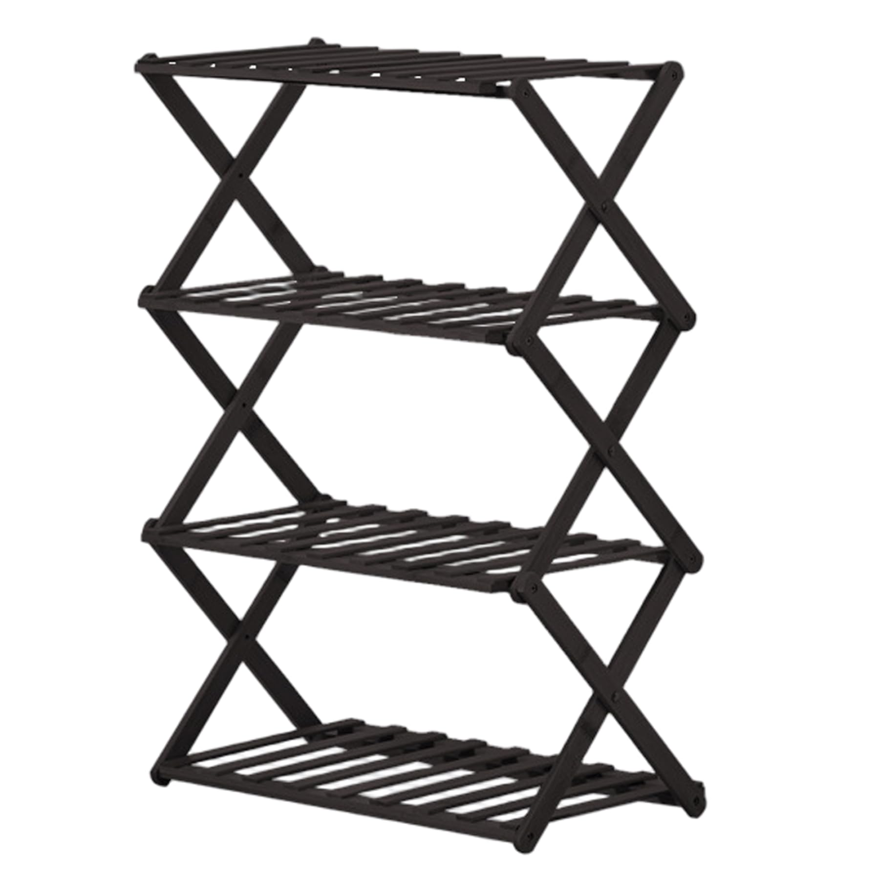 Gcroet Rejilla de enfriamiento Plegable Rejillas de enfriamiento de bambú Huecas de 4 Niveles para Hornear Pasteles de Galletas, Asar y Asar 19.7x9.8x26.8 Pulgadas..