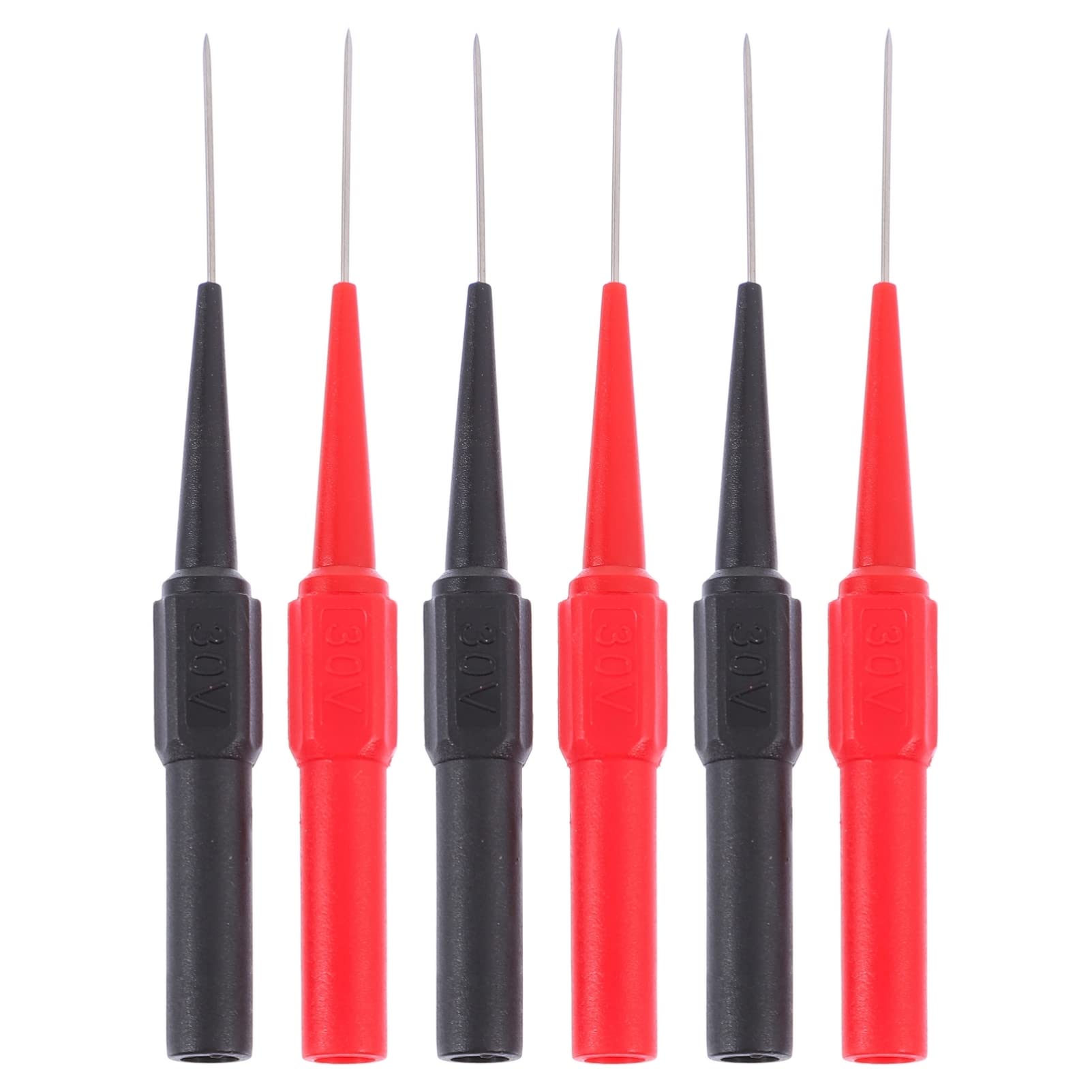 VILLCASE 6PCS Multimeter Probes Needle Test Pin, Automotive Back Probe Pin, Multimeter Wire Piercing Needle Test Lead for Electronic Socket Plug Car Testing