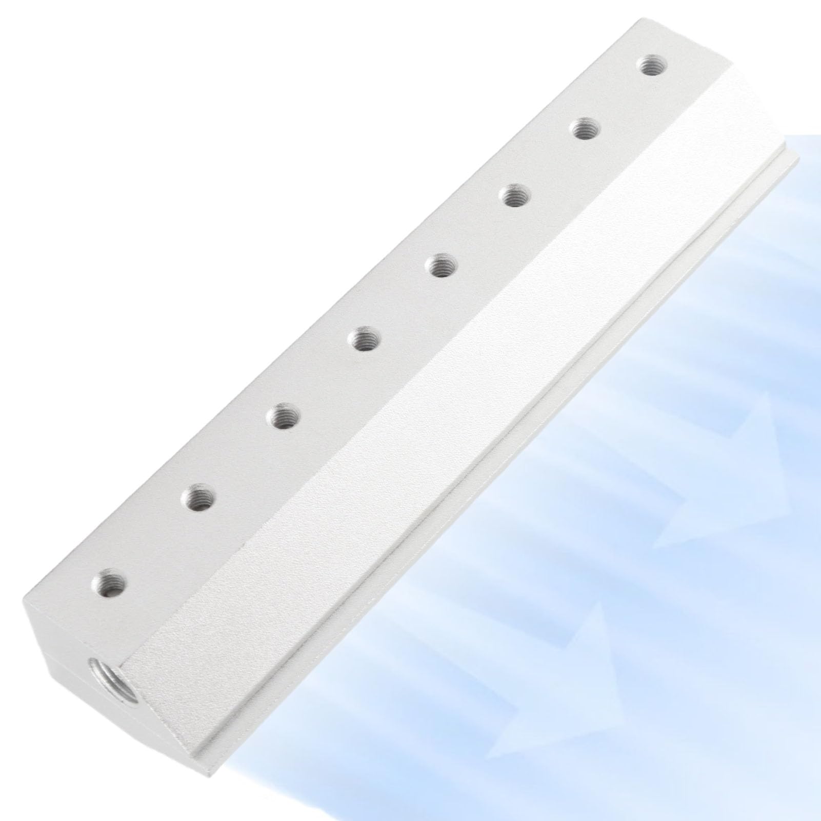 Cuchilla de soplado de aire de 200 mm, cuchilla de soplado de polvo y agua de aleación de aluminio con interfaz roscada de 1/4 pulgada.