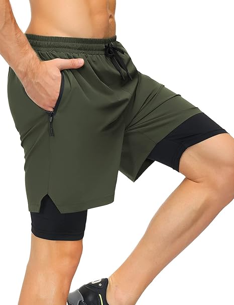2 in 1 compression running shorts Outlet