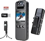 Mini Body Camera with 64GB High-Spec SD Card【1.4'' Color Screen】, Bodycam, FHD 1080P Body Cam, 180° Rotating Lens, Night Vision, Motion Detection, Large Battery, Camcorder for Police/Cycling/Travel