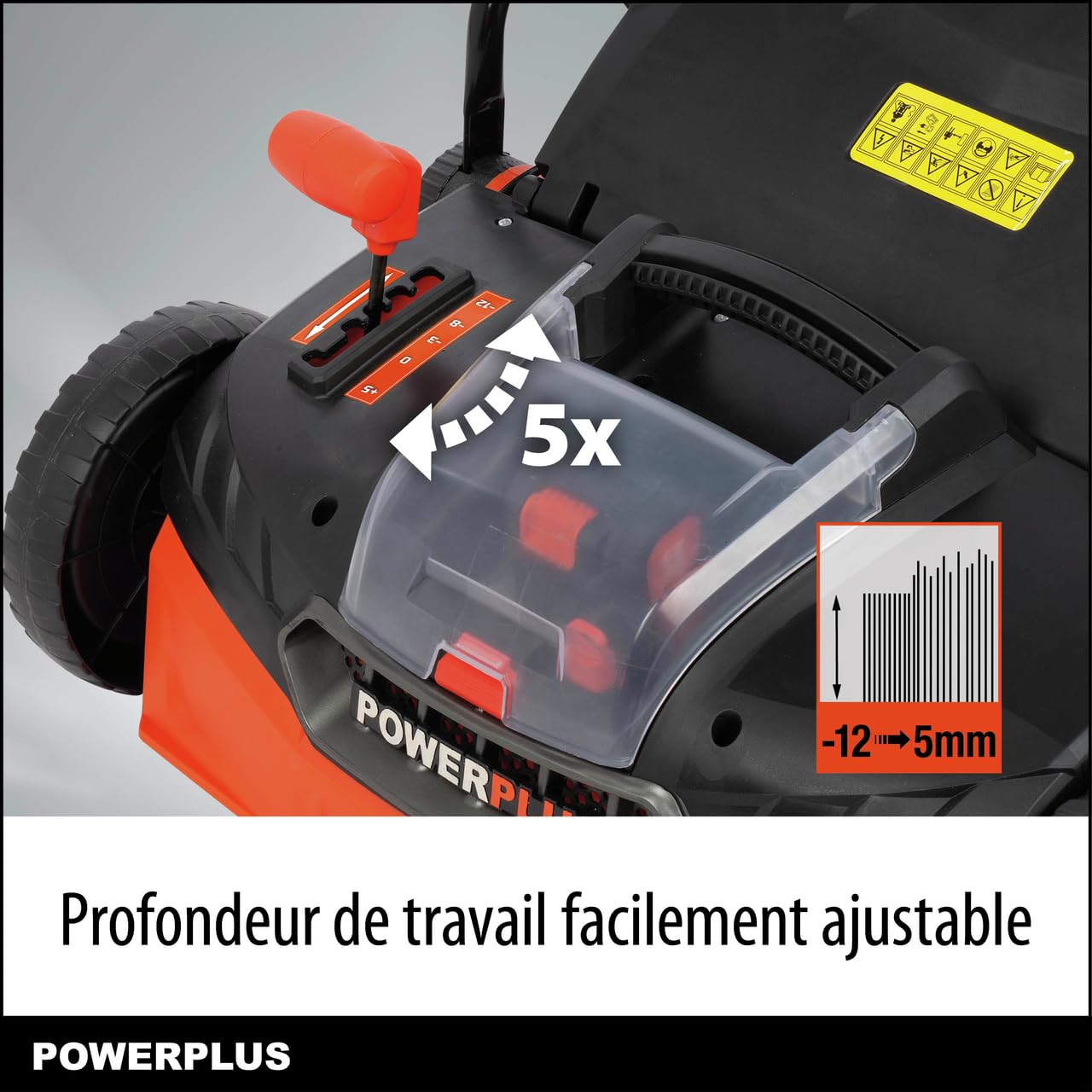 Powerplus Dual Power POWDPG75610-40 V, kosiarka akumulatorowa o średnicy 420 mm, bez baterii i ładowarki, z uchwytem na trawę i tylnym wyrzutem
