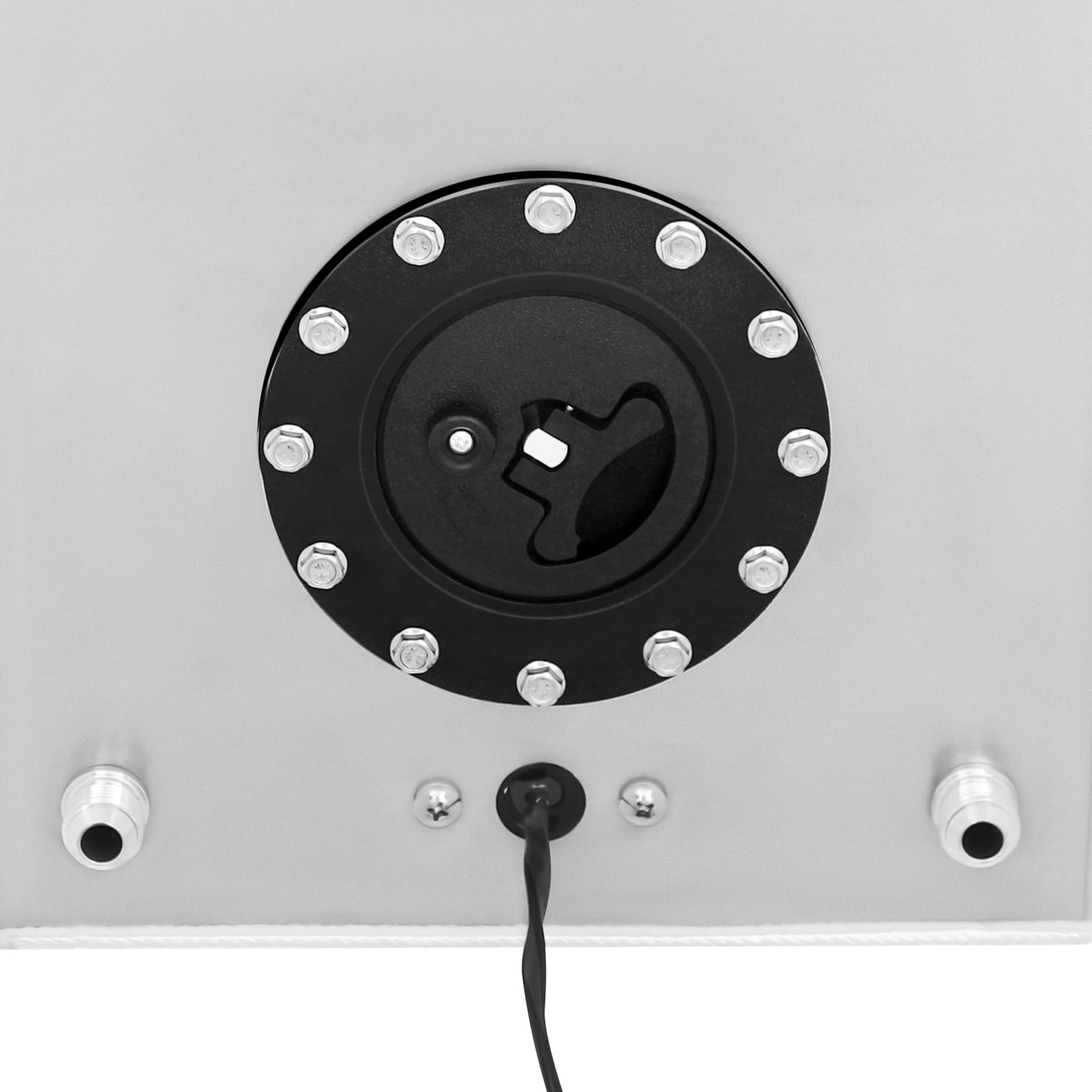 Depósito de combustible universal de aluminio de 20 l, bidón de combustible de metal con sensor de nivel de aceite, tanque diésel de acero inoxidable, tanque de carreras para camiones y