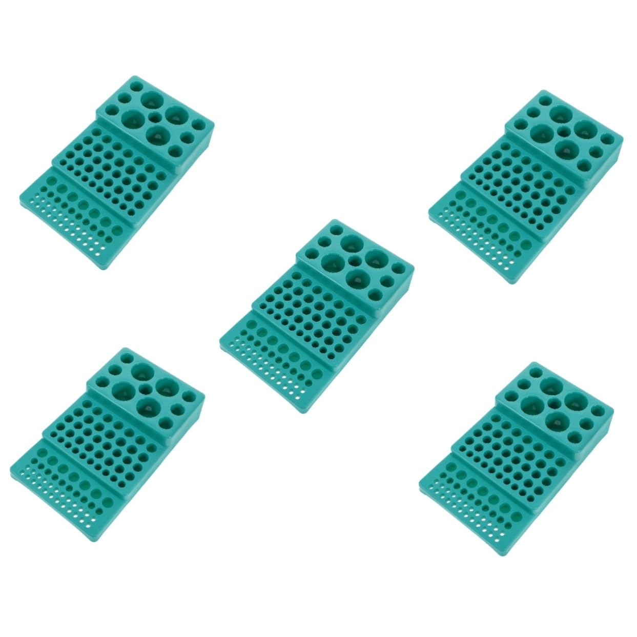 Healifty 5stücke Test Tubes Rack Wiederverwendbarer Organizer Für Röhren Stabiler Kunststoffständer Für Laboranwendungen Und Praktischer Probenhalter Für Testrohre