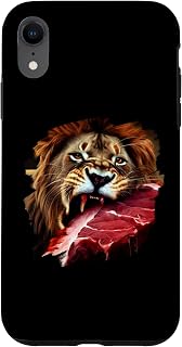 iPhone XR Lion Eating Steak Funny Cool Steak Meat Ribeye Lion Keto Case