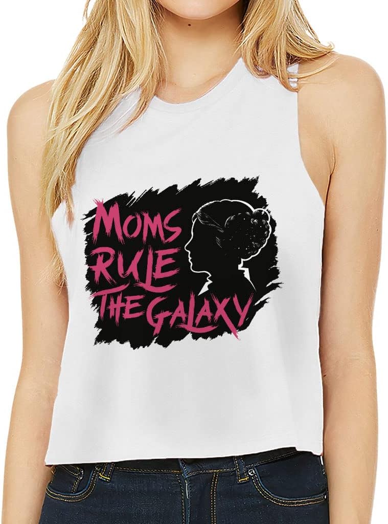 Mom Quote Racerback Cropped Tank - Cool Women's Tank - Graphic Tank Top