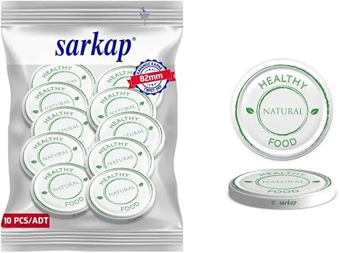 Sarkap Kavanoz Kapa , 82mm, Hava Ge irmez, S zd rmaz, Konserve i in Uygun, 10lu Paket Healthy