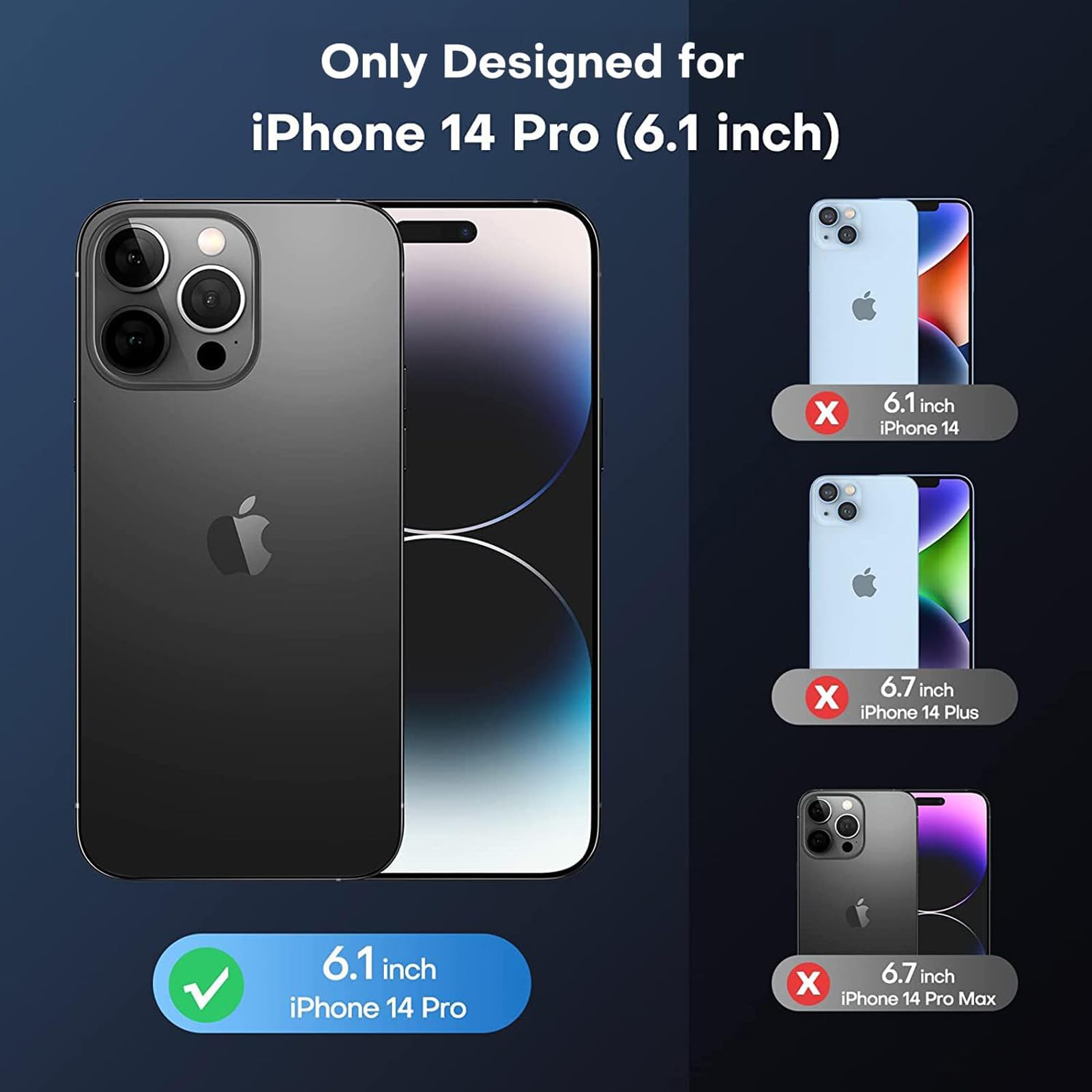 Battery Case for iPhone 14 Pro, Upgraded 10000mAh Battery Pack Rechargeable Charger Case with Carplay Wireless Charging Compatible for iPhone 14 Pro (6.1 inch) External Battery Charging Case (Black)