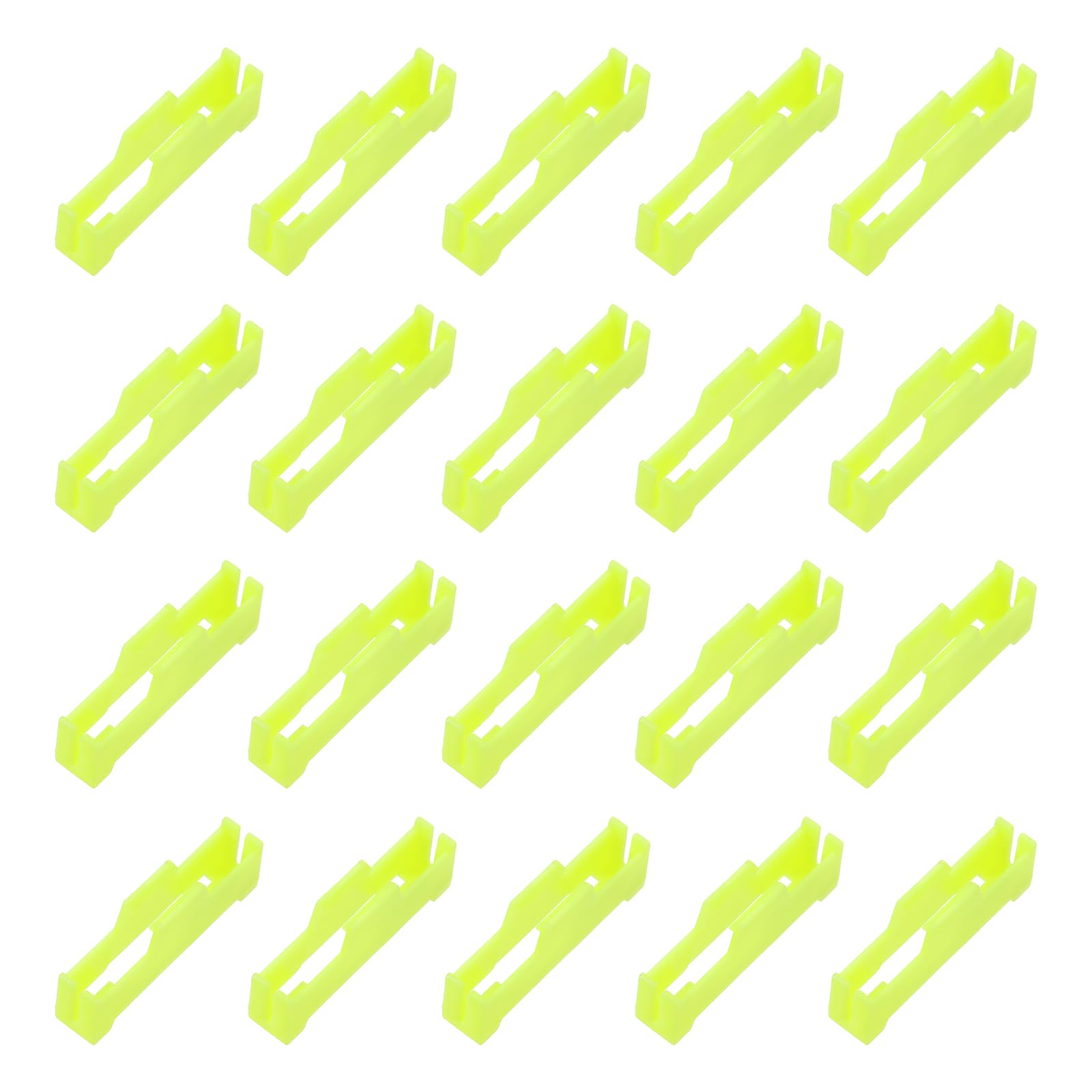 sourcing map 25 Pcs Servo Extension Cable Clips Lock, Servo Cable Safety Connector Lead Wire Buckle Lock for RC Car Plane Boat DIY Y Adapter Cable, Yellow