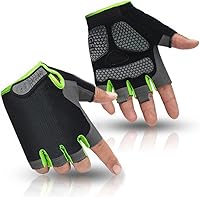 HuwaiH Half-Finger Cycling Gloves Men Women - Anti-Slip Shock-Absorbing Pads, Breathable Bike Gloves Road MTB