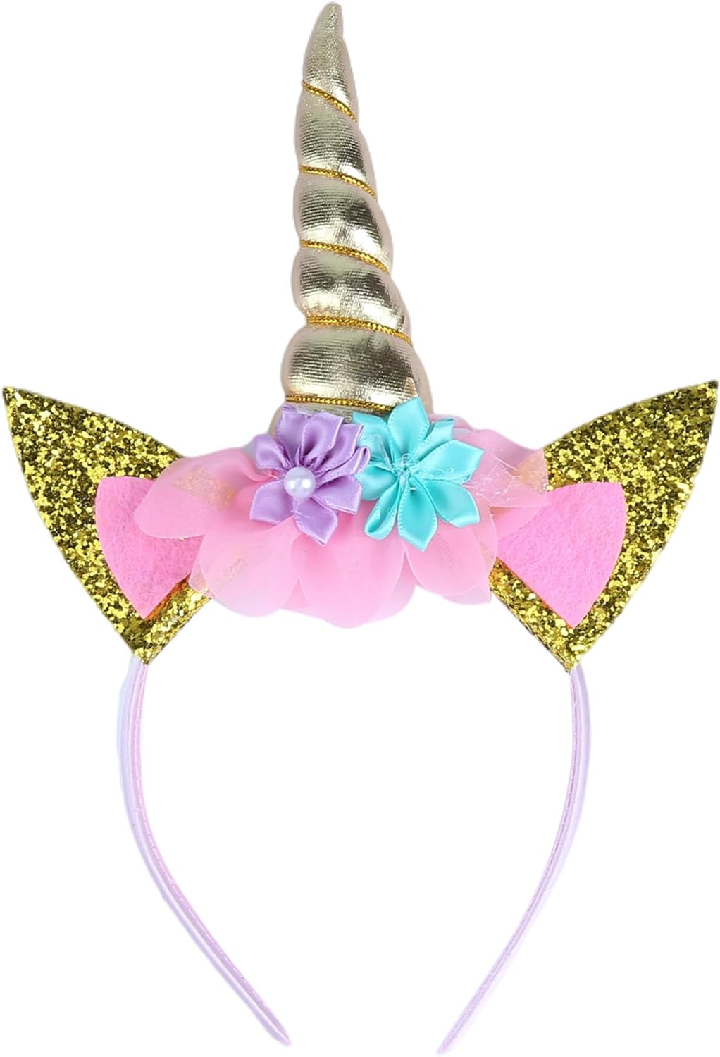 Sequin Unicorn Headband Fit for Girls, Shiny Beauty Unicorn Horn Headbands