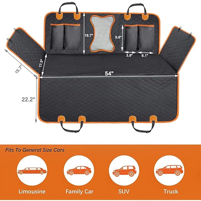Foto 7 de 7 de QWTYAFDD Funda Coche Perro Asiento Trasero,para Toyota Yaris/Yaris Cross 2020-2023 2024 Resistente…